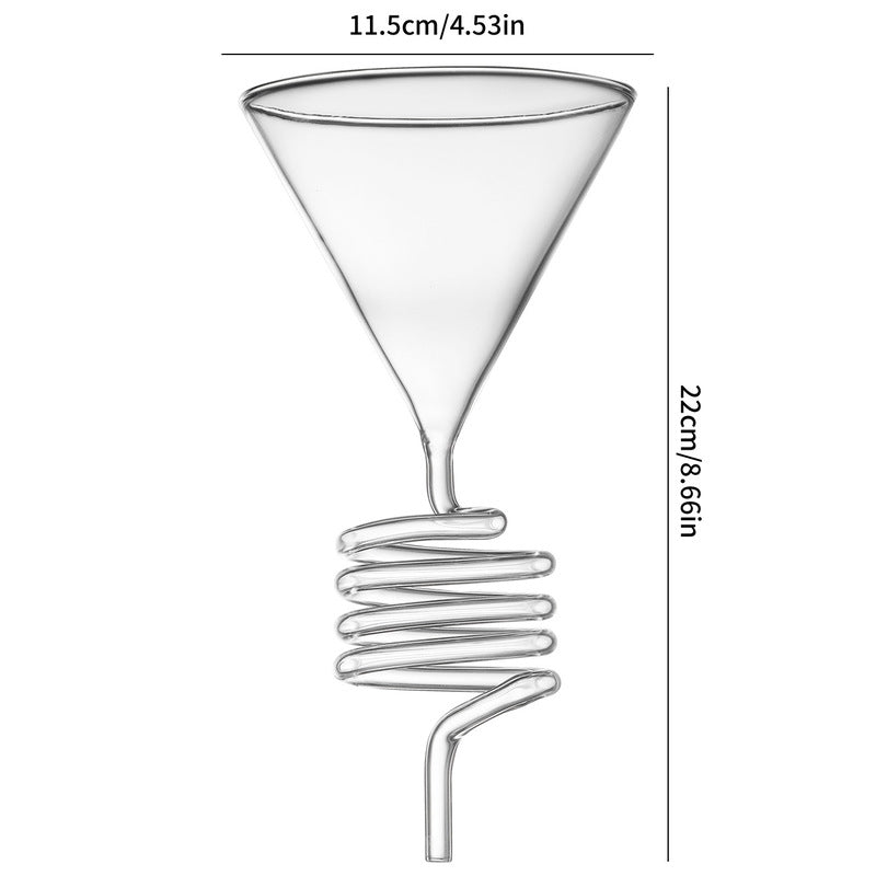 Spiral Cooling Pour-Over Coffee Filter Holder, Ins-Style Americano Dripper Stand with Spiral Chilling Design