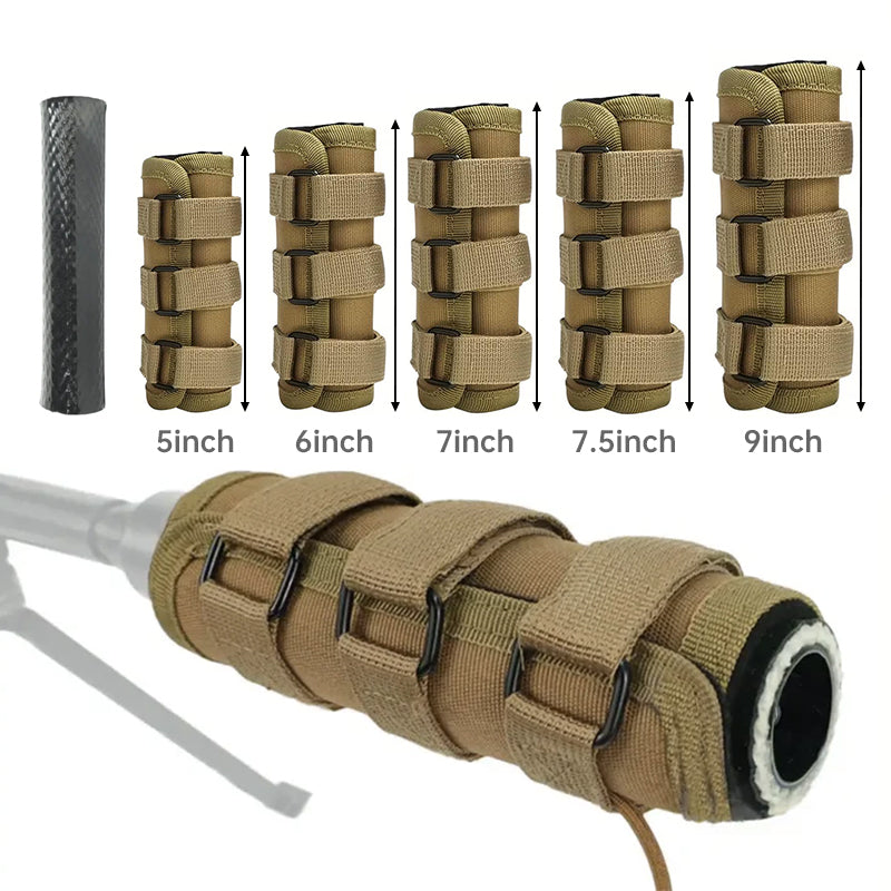 1200°F Heat Guard for Airsoft/Hunting Suppressors, 5/6/7/9 Inch Silencer Cover