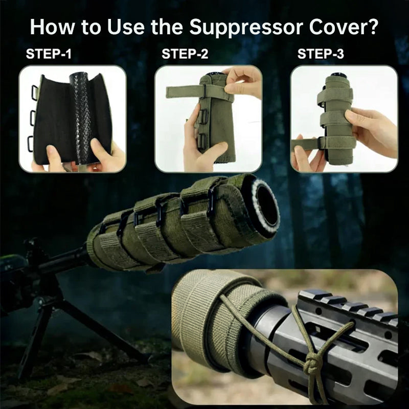 1200°F Heat Guard for Airsoft/Hunting Suppressors, 5/6/7/9 Inch Silencer Cover